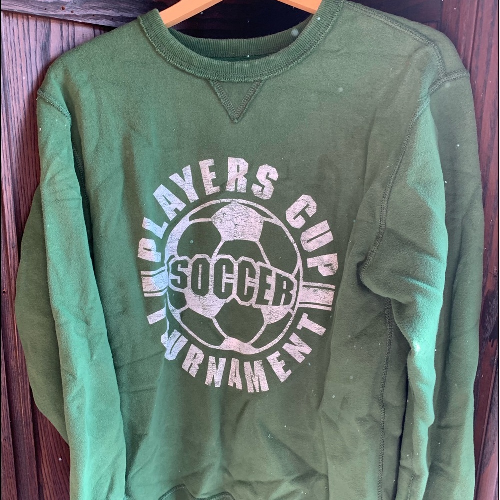 Childrens place soccer logo sweatshirt in green - size XL 14-16